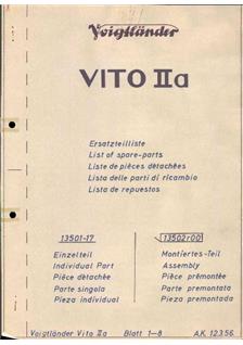 Voigtlander Vito 2 manual. Camera Instructions.